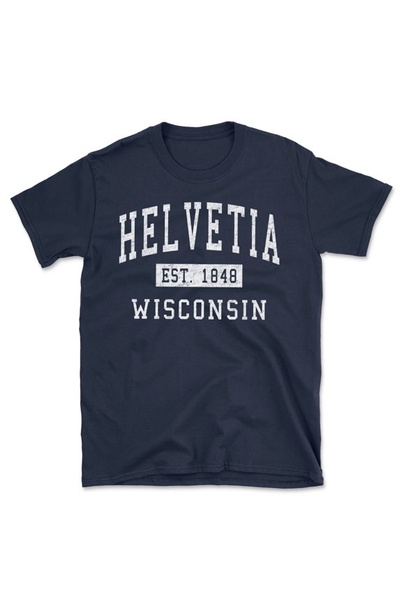 Helvetia Wisconsin Classic Established Men's Cotton T-Shirt