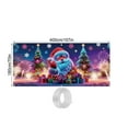 thumbnail image 3 of Uv Activated Christmas Garage Door Cover Banner, Fluorescent Christmas Door Cover, Glows In Dark 2D Flat Holiday Garage （13X6 Ft）, 3 of 9