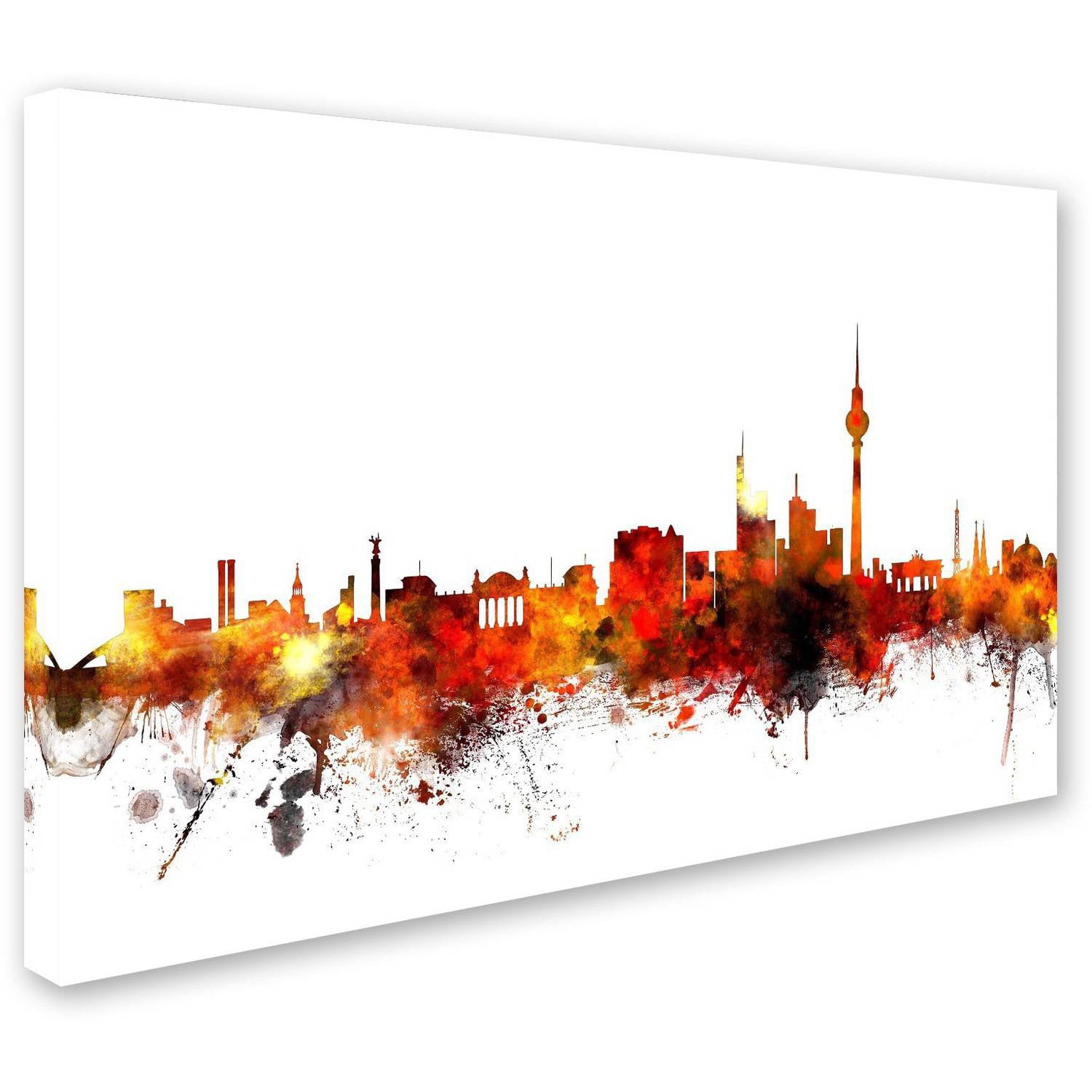 Trademark Fine Art "Berlin Germany Skyline II" Canvas Art by Michael Tompsett