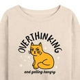 thumbnail image 3 of Instant Message - Overthinking and Getting Hangry - Women's Lightweight French Terry Long Sleeve Shirt, 3 of 6