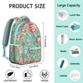 thumbnail image 6 of "Sunflower Design Metallic Backpack - Shimmery Flowers Print School Backpack, Iridescent Floral Bookbag for Fashion-Forward Students", 6 of 6
