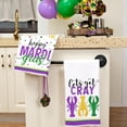thumbnail image 3 of Mardi Gras Kitchen Towels Set of 2,Purple Fleur De Lis Crayfish Dish Towels 18x26 Inch Drying Dishcloth,Farmhouse Home Mardi Gras Carnival Seasonal Holiday Decorations, 3 of 6