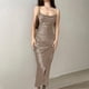 thumbnail image 2 of Vestido de mujer Casual sólido sin mangas Sling cuello cuadrado Jag vestido corto OAVQHLG3B Store  lin121212, 2 of 5
