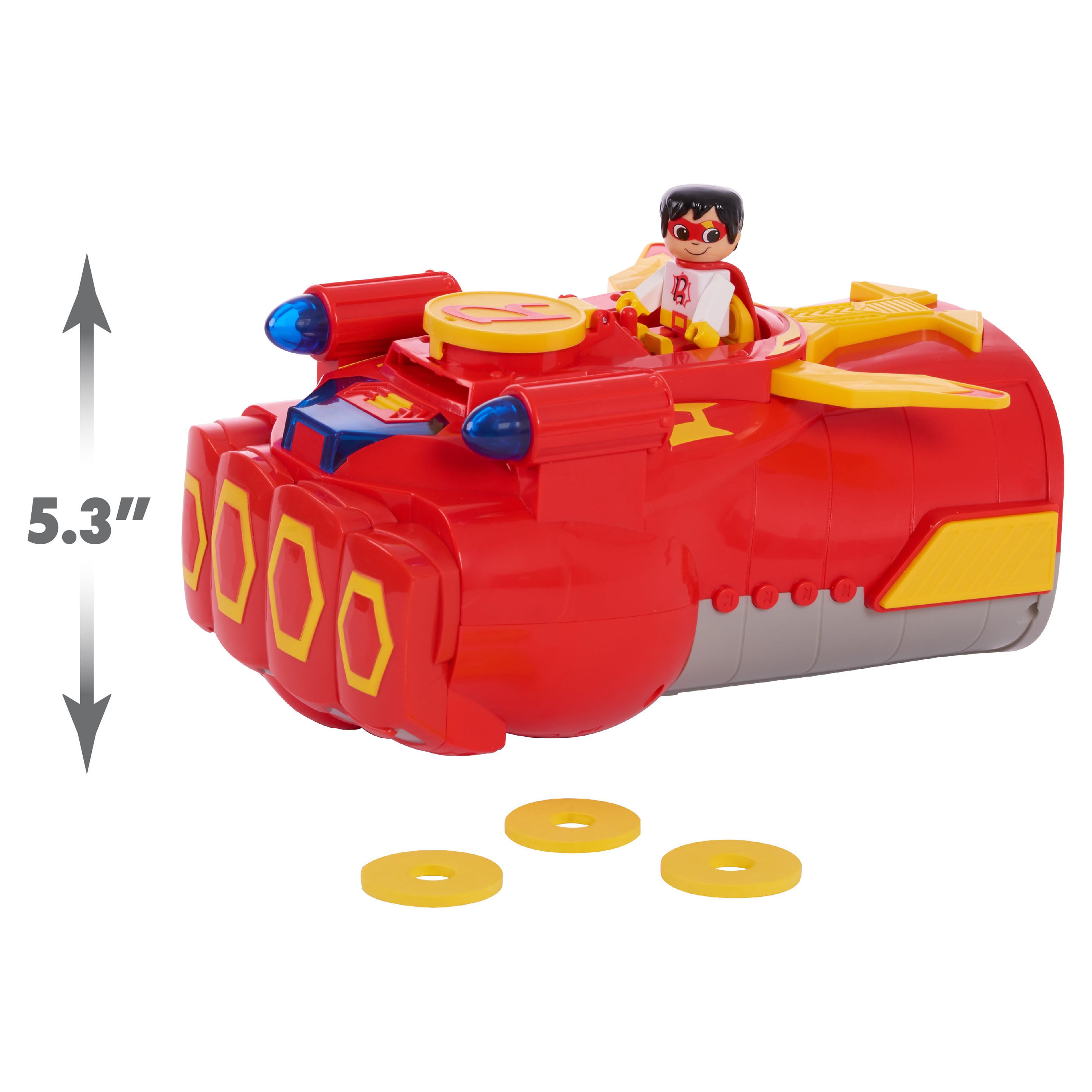 Ryan’s World Red Titan Lights and Sounds Gauntlet, Kids Toys for Ages 3 Up, Gifts and Presents
