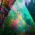 thumbnail image 5 of Orinice Rainbow Triangle Rainbow Light Forest Bathroom Decoration Set with Hooks, Luxury Graphic Print Stylish Shower Curtain Set, Chic Modern Bathroom Decoration, 5 of 7