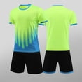 thumbnail image 5 of SGFCWSX Boys Active Short Sets Kids Summer 2 Piece Lightweight Crew Neck Short Sleeve Print Elastic Waist Pocket Basketball Wear Green Size 7-8 Years, 5 of 6