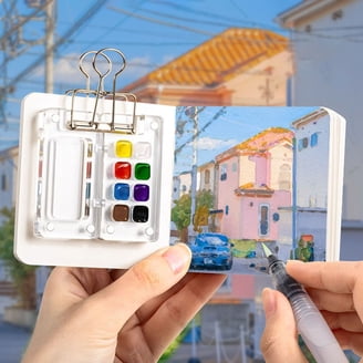 Portable Painter Pro Watercolor Palette – Pocket-Size Travel Kit With Extra Half-Pans & Brush