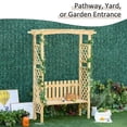thumbnail image 2 of GVN Patio Bench Weatherproof Outdoor Bench,Outdoor Garden Bench Arch Pergola with Natural Fir Wood Build, Protective Varnish, 2 of 10