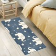 thumbnail image 5 of Bath Mat Soft Plush Non-Slip Absorbent Bathroom Rugs 39"x20" Elephant and Stars, 5 of 8