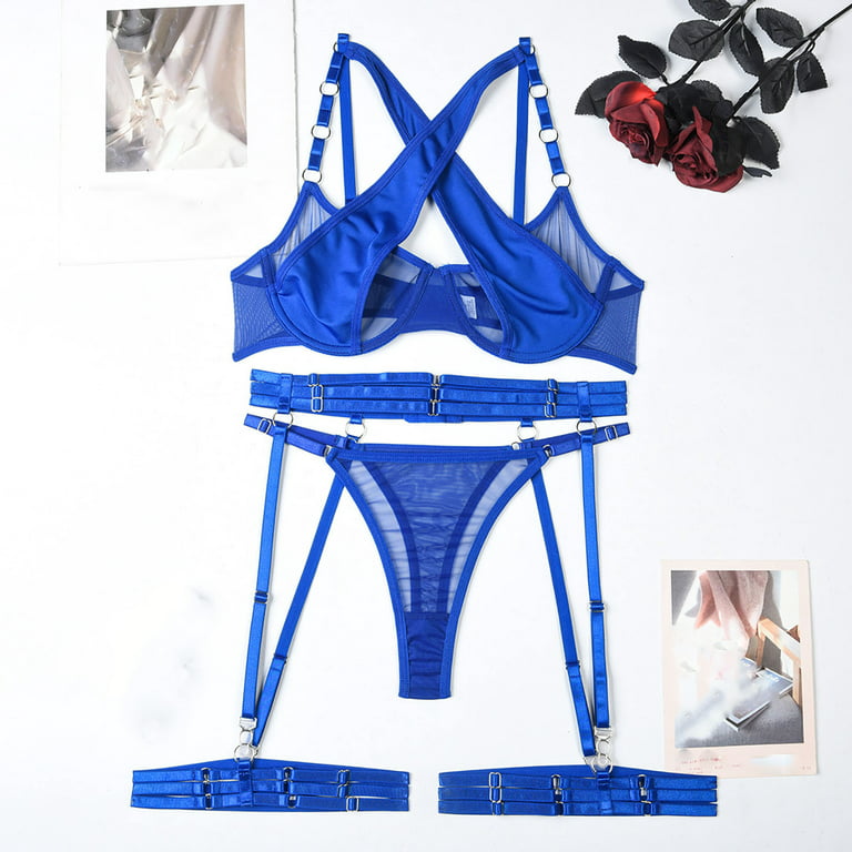 YANHAIGONG Sexy Lingerie for Women Lingerie for Women Clearance Women's  Underwear Tight Sexy Underwear Bra Steel Ring Sexy Underwear Set