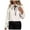 White, variant on Riforla Women Fashion Solid Casual Elegant Long Sleeve Ruffled Sleeve Shirt Top Womens Tops White S