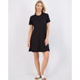 thumbnail image 5 of Real Essentials 3-Pack: Womens Soft Lounge Swing Casual T-Shirt Dress (Available in Plus Size), 5 of 6