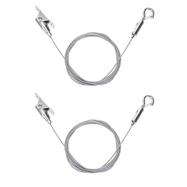KAKOWELY Wire Rope Hangers 2 Pcs Wire Rope Hangers Picture Hook Hangers Sign Chandelier Hanging Hooks42.52"X1.57"X1.38"
