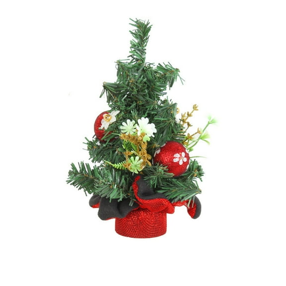 EUDIDV Xmas Decoration Ornaments Pines Needles And Red Fruit Christmas Tree Decorations Mini Christmas Tree Christmas Decoration Scene Layout Christmas Figurines