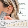 thumbnail image 4 of Chicsilver Gold Plated Huggie Earrings for Women 14K Real Gold Plated Small Cubic Zirconia Hoop Earrings for Women Hypoallergenic 16MM, 4 of 9