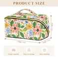 thumbnail image 4 of FORMRS Makeup Bag Travel Cosmetic Organizer for Women Fold Flat Zipper Pouch with Handle, Retro Pink Floral, 4 of 8