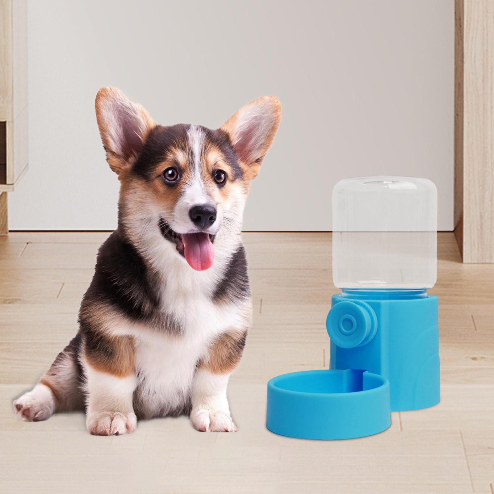 Bvdfgk Dog Cat Automatic Feeder Feeding Container Large Capacity Cage Hanging Dispenser Blue Water Dispenser