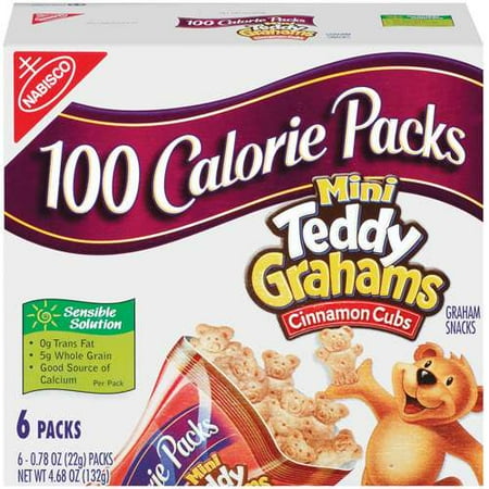 Nabisco 100 Calorie Packs: Mini Teddy Grahams Cinnamon Cubs .78 Oz Graham Snacks, 6 pk