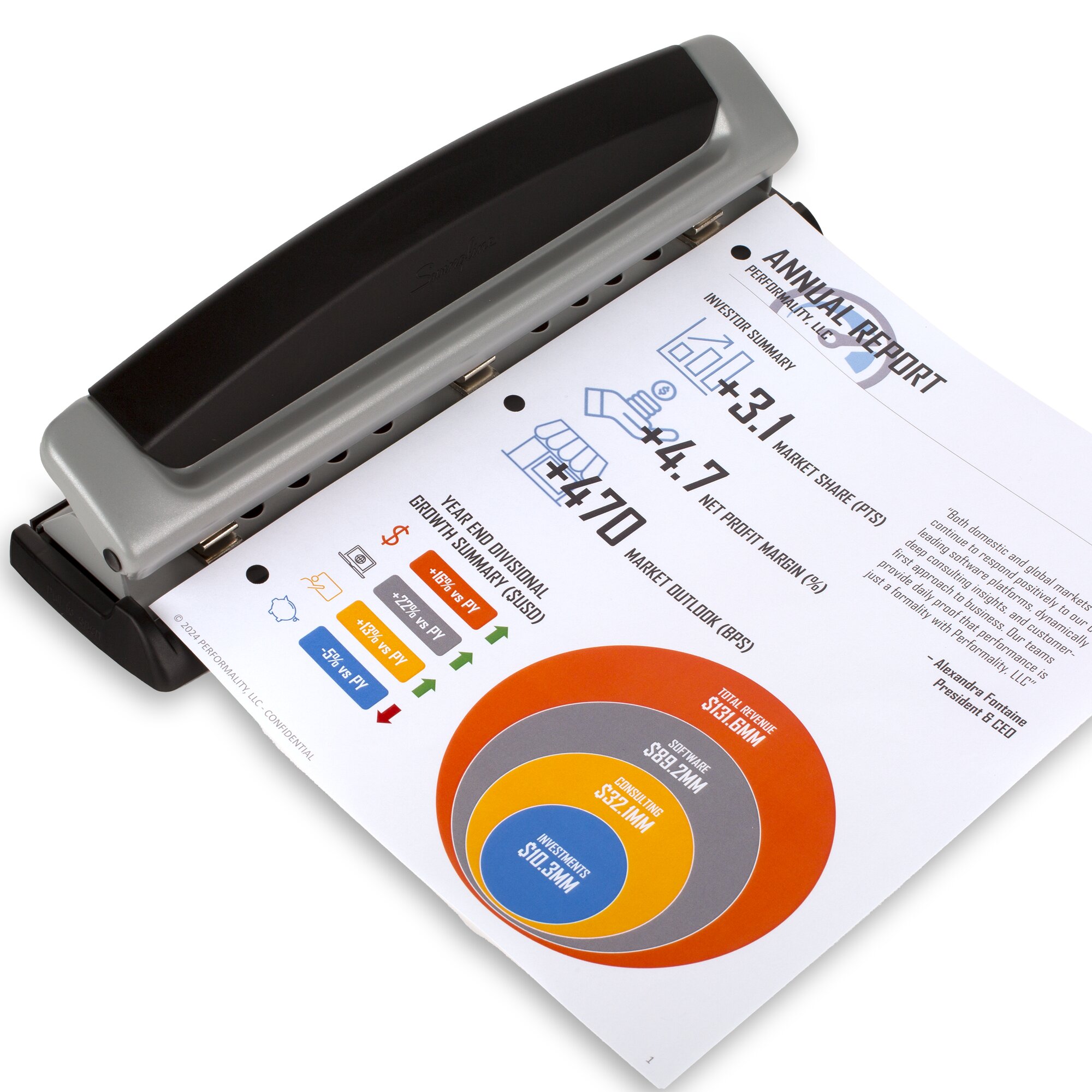 Swingline Precision Pro 2-3 Hole Desktop Punch photo 5