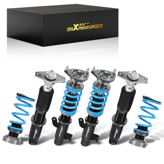 maXpeedingrods Coilover for Ford Focus ST 2013-2018, 24 Levels Damper Adjustable Coilovers Suspension Kit Strut, Height Adjustable Shock Absorber Struts, T6 Upgraded Lowering Kits Blue