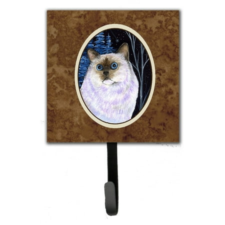 Caroline's Treasures Starry Night Birman Cat Leash Holder and Wall Hook