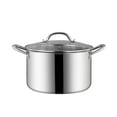 thumbnail image 2 of SNGMN Large Capacity Stainless Steel Soup Pot, Double Ear Design, Versatile for All Stove Types, 10.8x10.8x6.3in, Cool Handle for Safe Cooking, 2 of 6