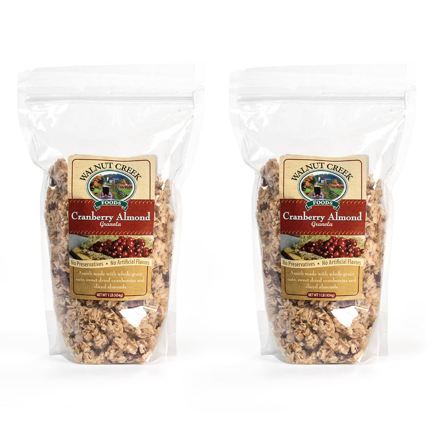 Amish Made Wholesome All Natural Granola Cereal Snack Cherry Almond Pack of 2