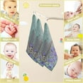 thumbnail image 3 of 3 PCS Spring Flowers Music Key Baby Muslin Washcloths, Rustic Wood Soft Absorbent Face Towel Burp Cloths Cotton Bath Wipes Infant Wash Cloth for Newborn Boys Girls, 3 of 7
