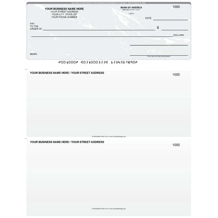 ABC Computer Checks, Standard Business Format, Top Check Style, Compatible with QuickBooks, Marble Gray (250 Sheets)