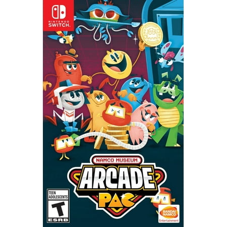 NAMCO MUSEUM ARCADE PAC - Nintendo Switch, Namco Museum - Enjoy Namco classics like PAC-MAN, GALAGA, SPLATTERHOUSE, & TOWER OF DRUAGA, or play games such.., By by (Best Switch Games So Far)