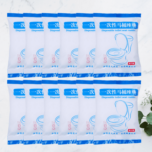 50 PCS Bathroom Accessiories Portable Potty Toddler Travel Kids for Toilet Mat Seat Cover Pad Cushion Thicken White