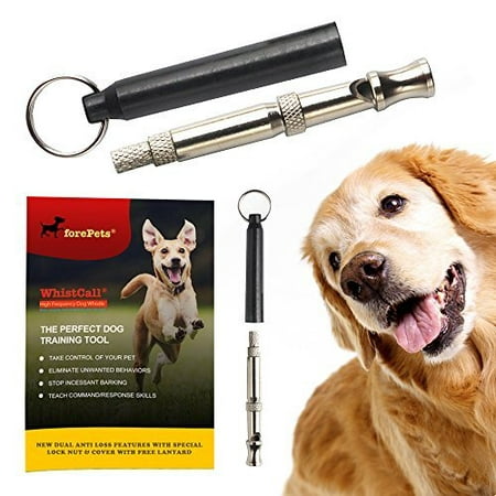 PROFESSIONAL Dog Whistle To Stop Barking | with PROVEN Training Guide | BEST New Anti Loss Version | FREE Lanyard | 100% | Black