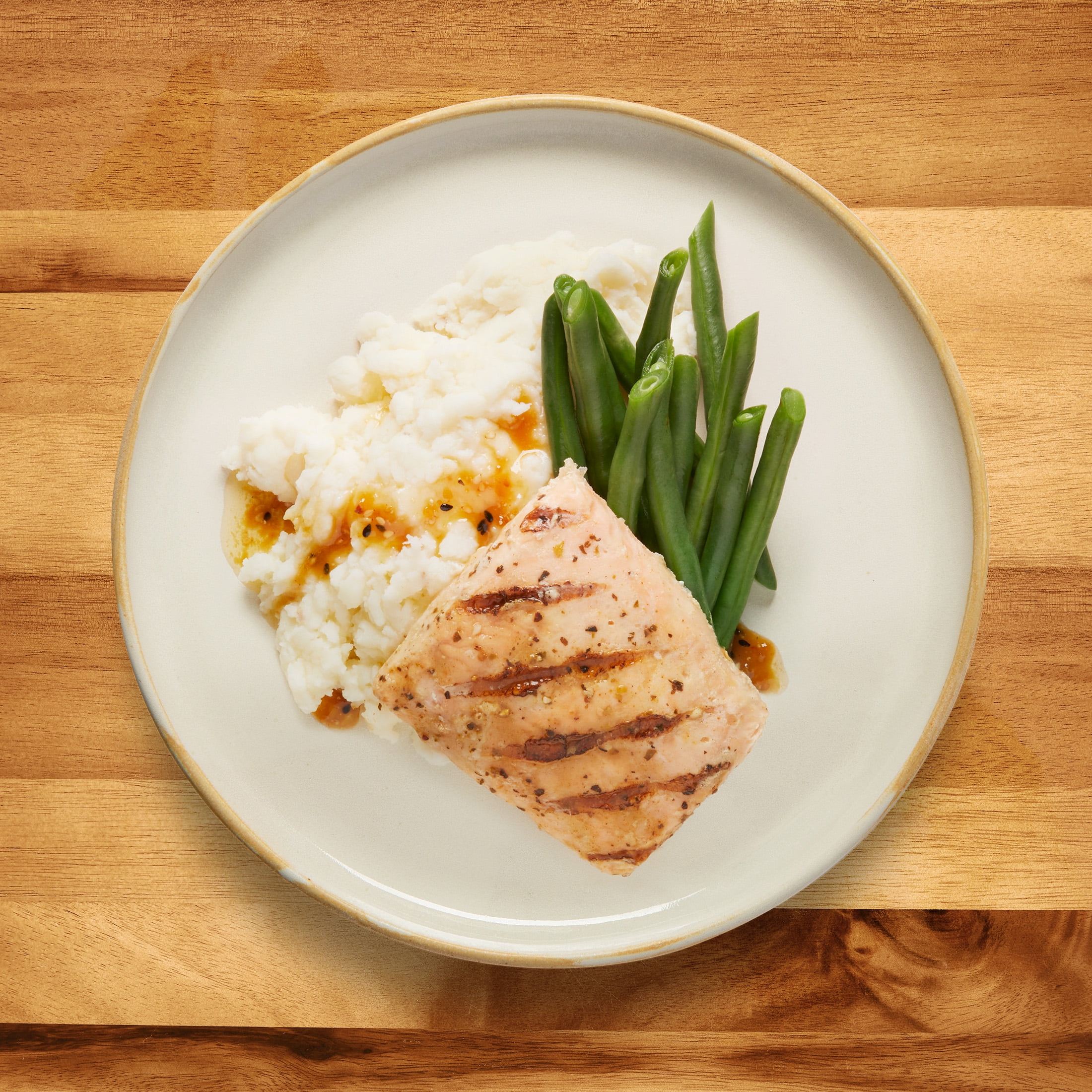 Taylor Farms Everything Spiced Salmon with Mashed Potatoes, Microwave Ready Single Serve Meal, 10.5 oz (Fresh)
