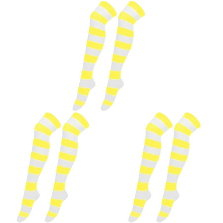 as High Grape Knee High Long Stockings for Womens 5 Lingerie Over Knee Socks Christmas Knee High Stockings for Women Plus Size Party Socks Knee ceangrtro Yellow (3Packs) Yellow (3Packs)