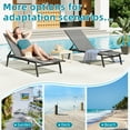 thumbnail image 2 of YODOLLA Patio Metal Lounge Chairs for Outside Adjustable Outdoor Chaise Lounge for Outside Pool Set of 4 - Dark Gray, 2 of 8