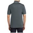 thumbnail image 2 of Yellow Rooster Mens Dry Zone UV Micro-Mesh Tipped Polo Graphite/ White XS, 2 of 4