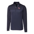 thumbnail image 2 of Men's Cutter & Buck  Navy Louisville Bats Traverse Stripe Stretch Quarter-Zip Pullover Top, 2 of 3
