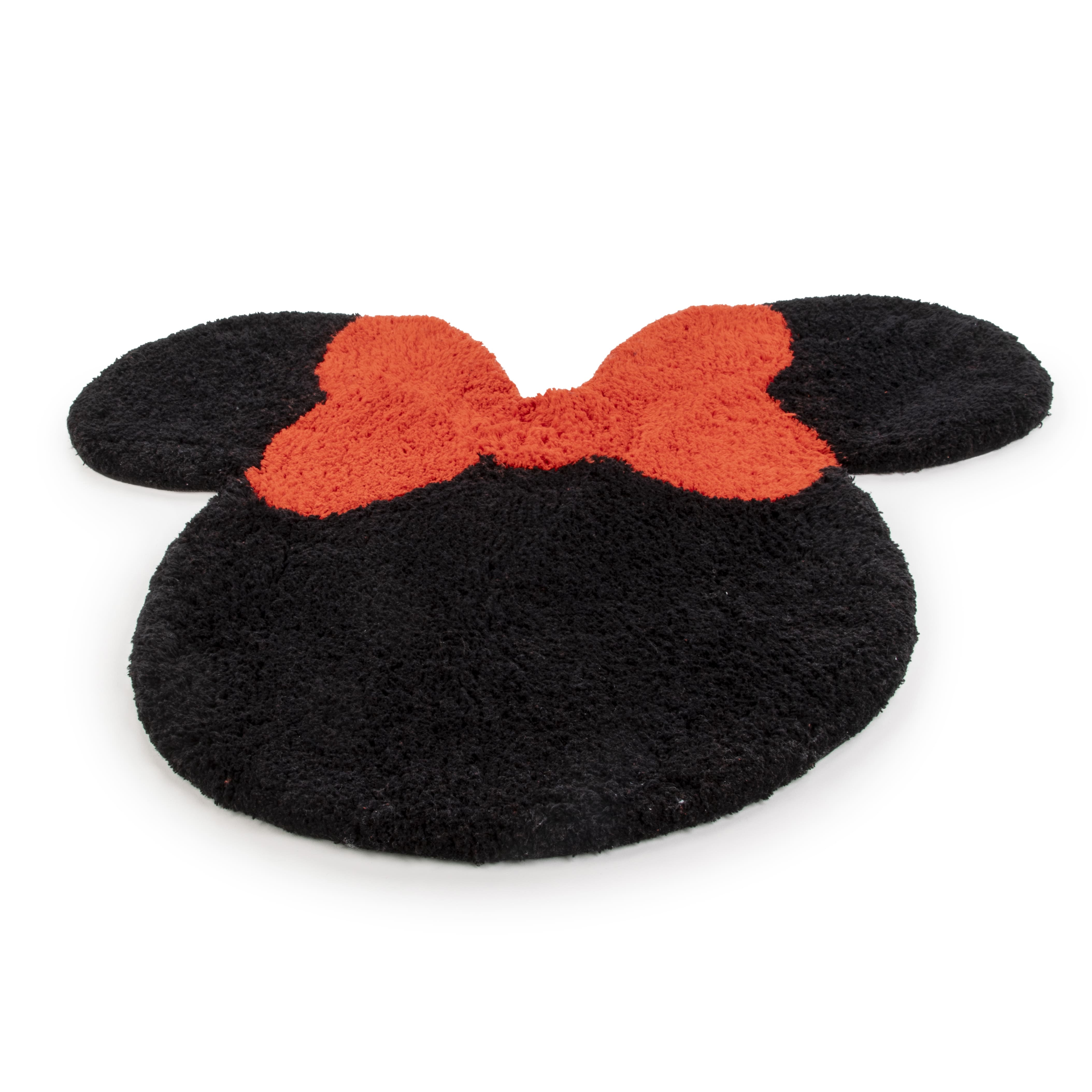 Minnie Mouse Tufted Rug, 25" x 29", Cotton, Black, Disney