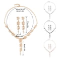 thumbnail image 3 of QIQUWOHUL Cubic Zirconia Jewelry Set For Women Chandelier Necklace Dangle Earrings Set Wedding Bridal Jewelry For Bride Bridesmaid, 3 of 9
