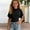 Black, variant on Girls Korean Style Loose Fit Crewneck Short Sleeve T-Shirt Casual Basic Summer Top Versatile Solid Color Blouse Short Sleeve Shirt for Girls Tees Kids Tshirts Clothes Summer Tops T-Shirt