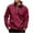 Wine, variant on LWavelet Mens Quarter Zip Sweatshirt Stand Collar Pullover Long Sleeve Casual Loose Fit Warm Fleece Top with Kangaroo Pocket