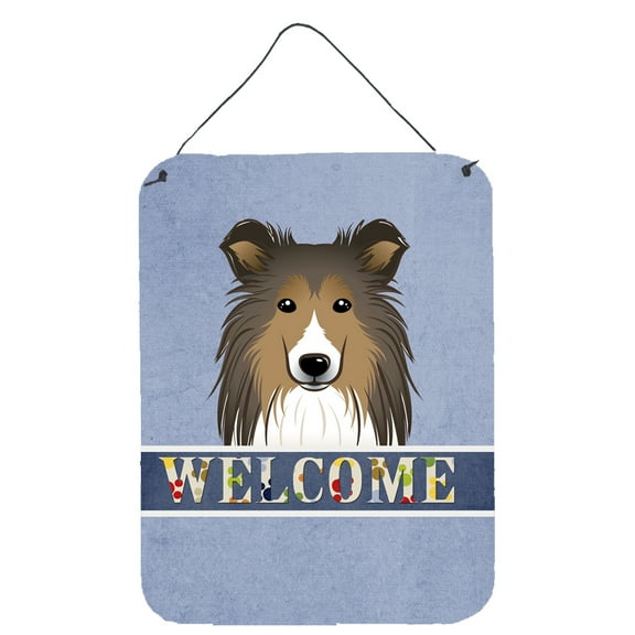 Carolines Treasures BB1428DS1216 Sheltie Welcome Wall and Door Hanging Prints