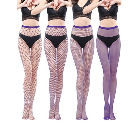

Avamo Women Sexy Stockings Thigh High Solid Color Pantyhose Clubwear Fishnets Tights