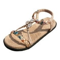 thumbnail image 3 of IUJSOY Sandals for Women 2025 Braided Slingback Flats Open Toe Non-Slip Summer Beach Shoes, 3 of 9