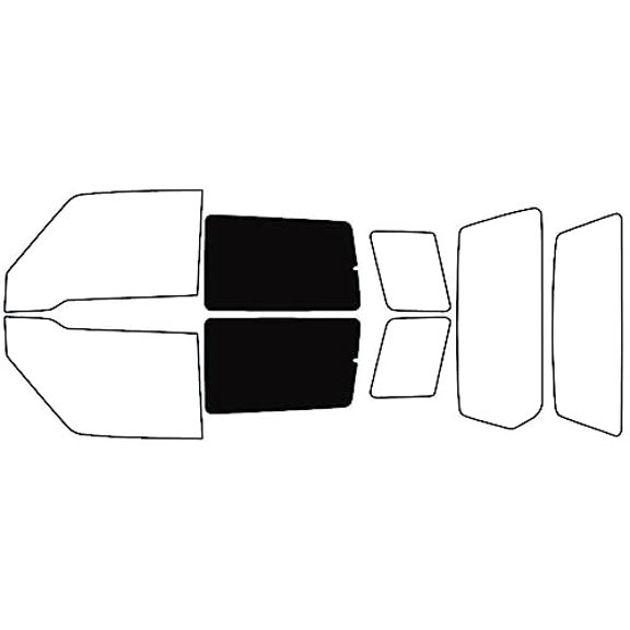 Rvinyl Window Tint Kit Compatible with Chevrolet Tracker 1998 (2 Door) - Back Precut Kit - 5%