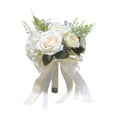 thumbnail image 3 of FVDPWYE Bridal Bouquets Artificial Silk Flowers Romantic Bridesmaid Bouquet Wedding Hand White, 3 of 9