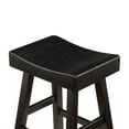 thumbnail image 4 of Benjara BM314438 Casy 25 in. Counter Height Stool - Saddle Seat - Rubberwood - Black - Set of 2, 4 of 5