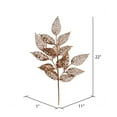 thumbnail image 2 of 22" Copper Glitter Bay Leaf Spray 12/Box, 2 of 2