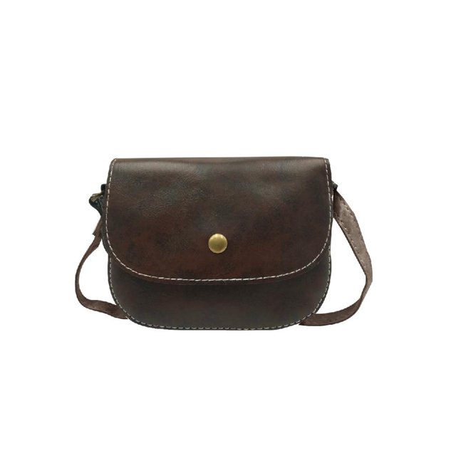 Bolsa de mensajero para mujer, bandolera de cuero, minide hombro (marrón oscuro) Ndcxsfigh Para Estrenar