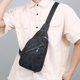 thumbnail image 4 of Bolso de negocios para hombre y mujer | Bandolera informal | Bolso de hombro multicompartimento de gran capacidad | Correa ajustable | Bolso frontal para viajes, fitness y ciclismo | Lona gris y azul, 4 of 6